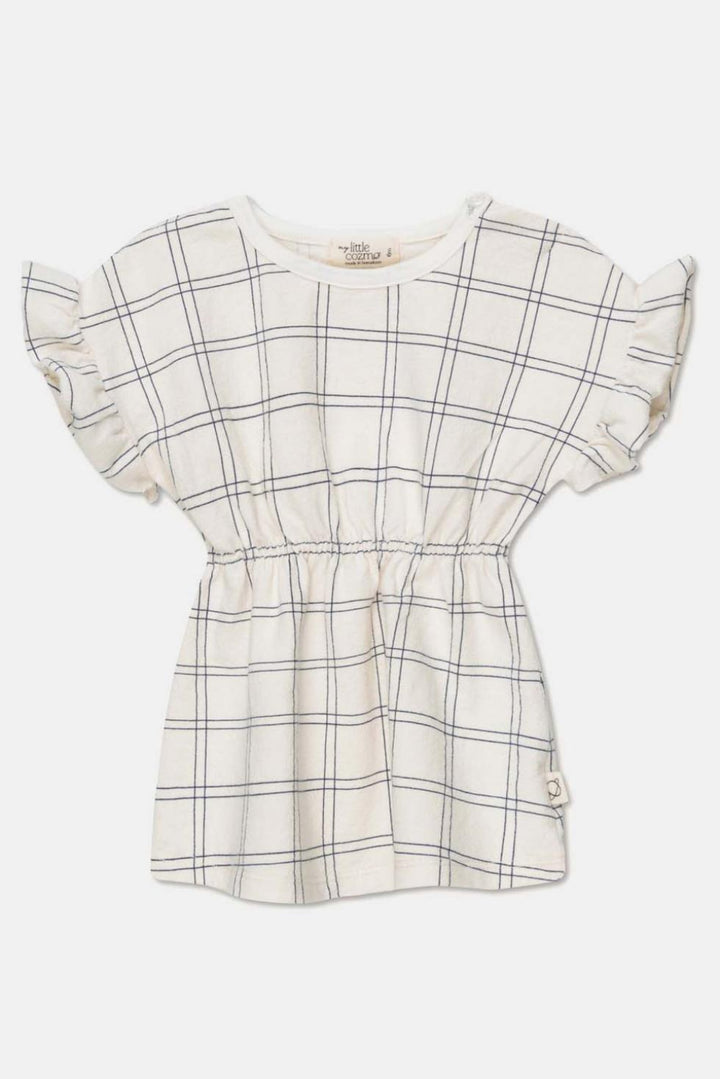 Plaid crepe baby dress - Ivory - Dresses