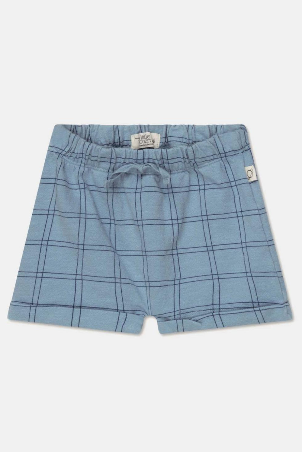 Plaid crepe baby shorts - Sky blue - Shorts