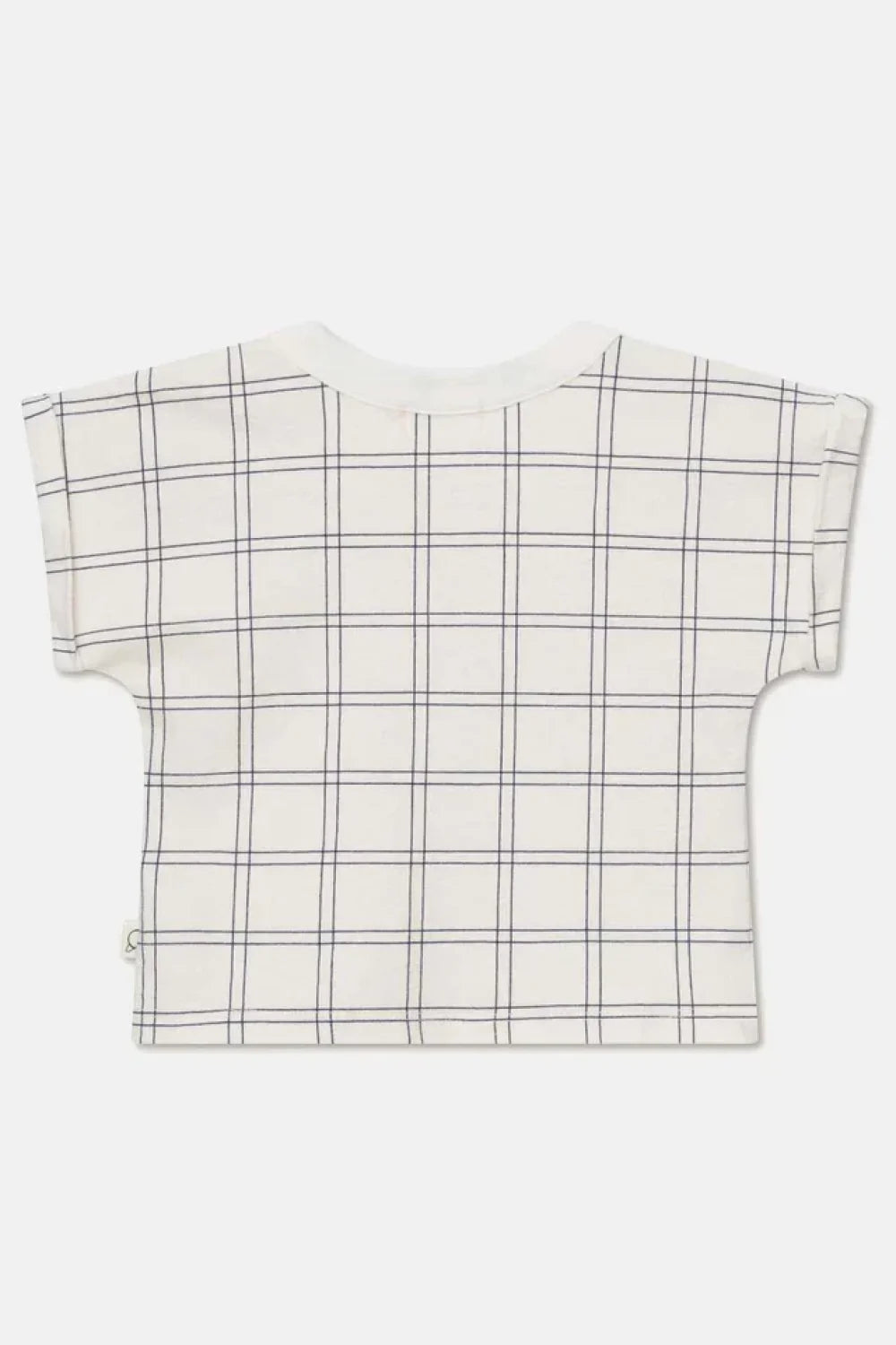 Plaid crepe baby t-shirt - Ivory - T-shirt