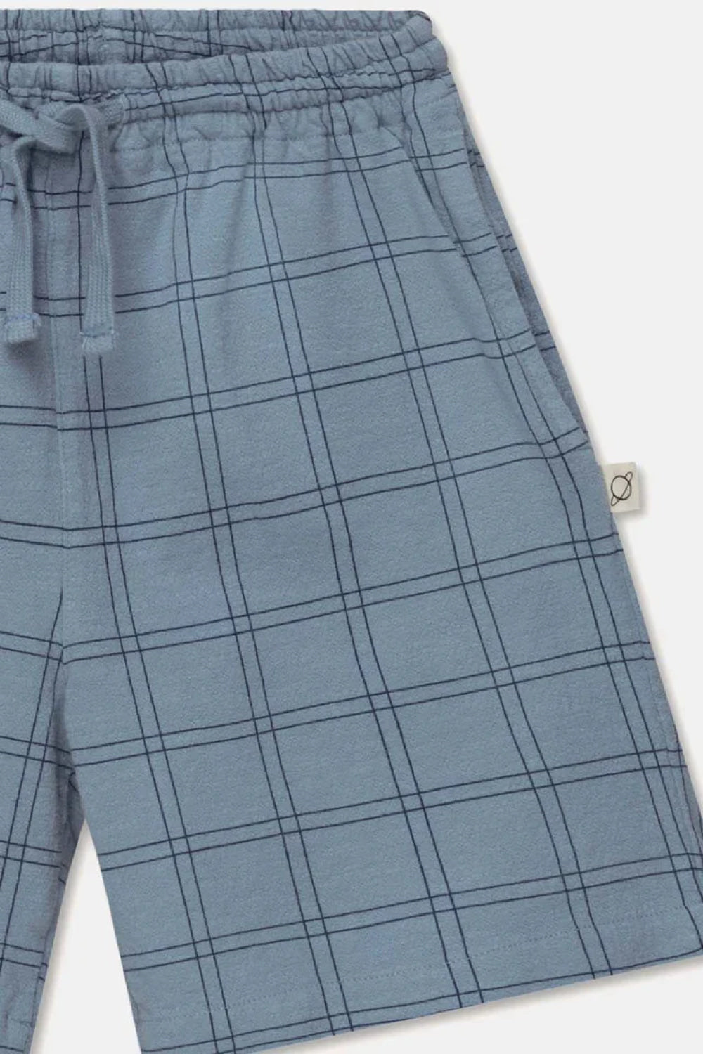 Plaid Crepe Bermuda Shorts - Sky Blue - 10Y - Shorts