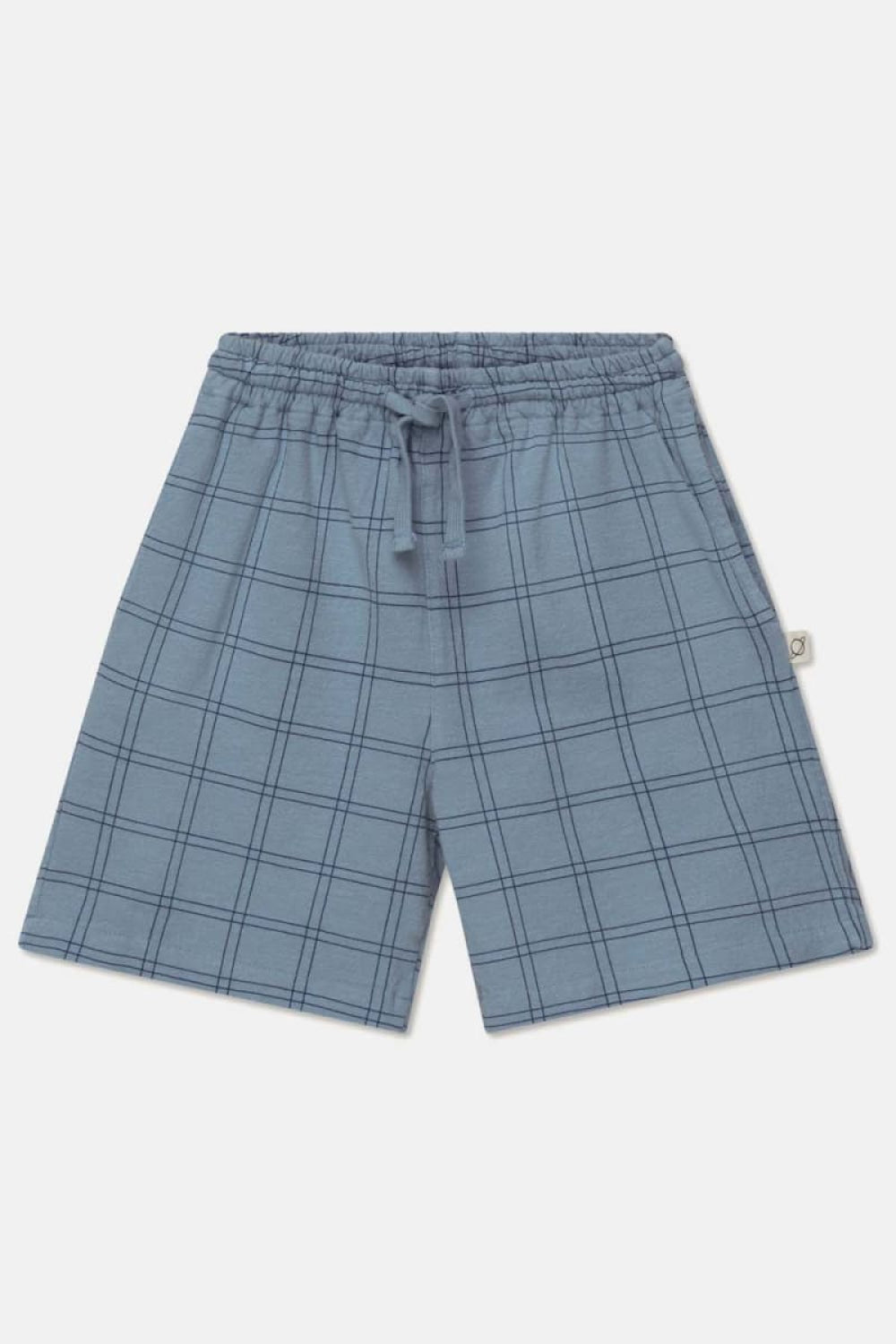 Plaid Crepe Bermuda Shorts - Sky Blue - 10Y - Shorts