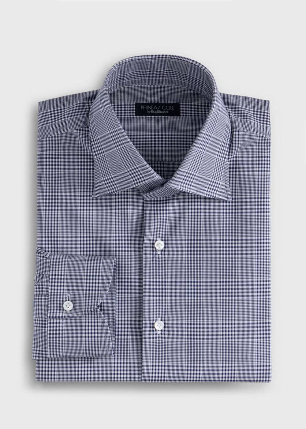 Plaid Dress Shirt - Navy/White - Dress Shirt