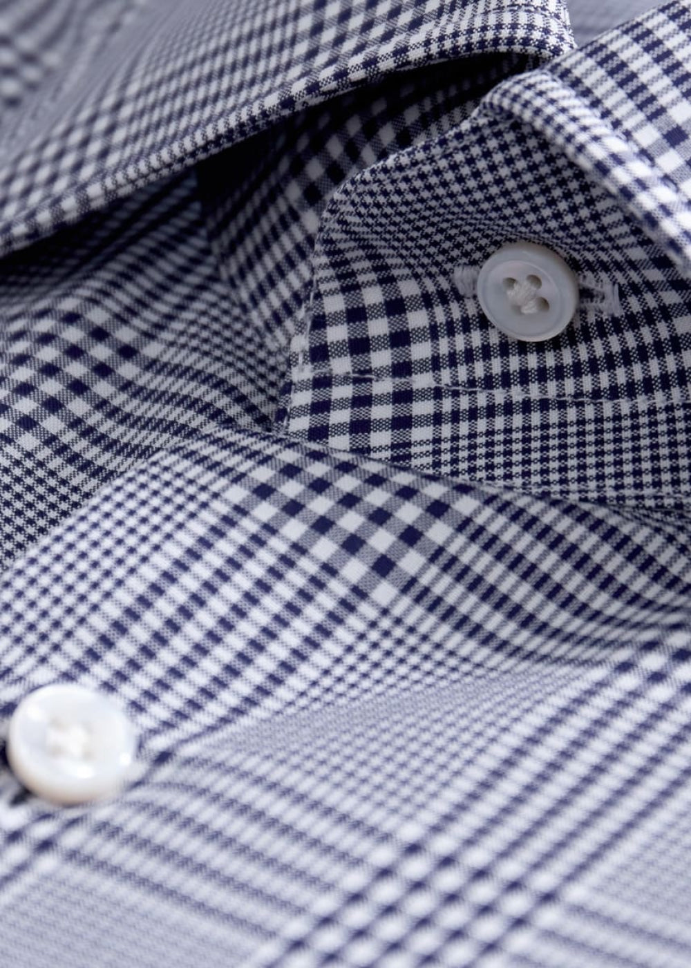 Plaid Dress Shirt - Navy/White - Dress Shirt