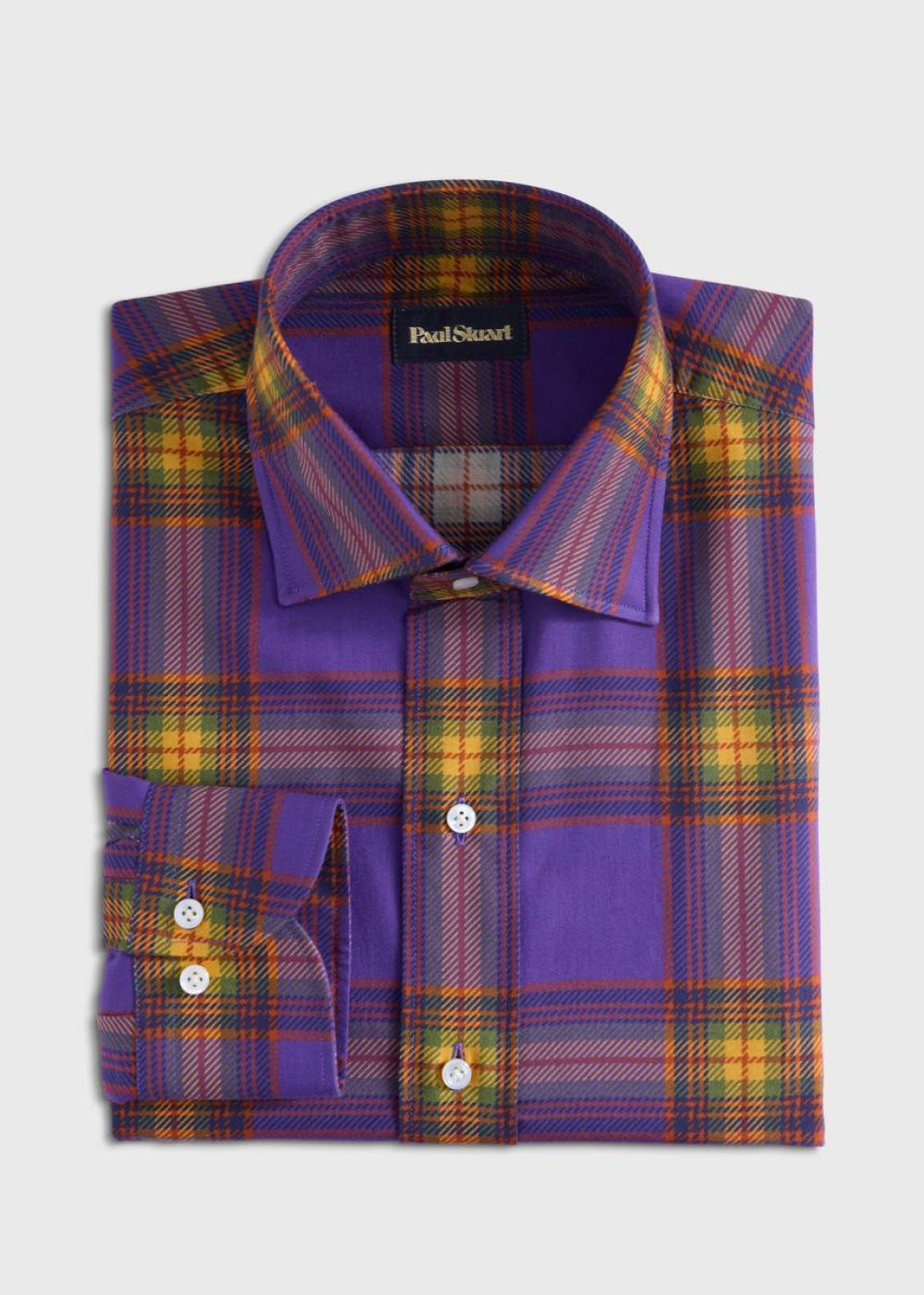 Plaid Print Sport Shirt - Purple - Collared Shirt