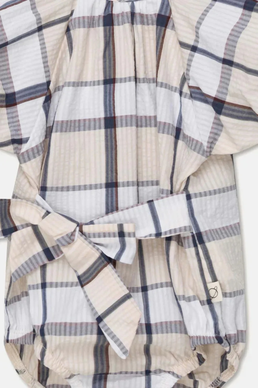 Plaid seersucker baby romper - Unique - Romper