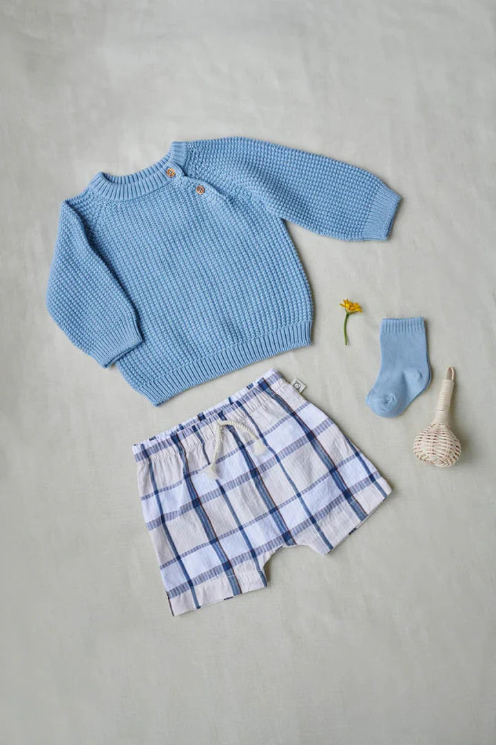 Plaid seersucker baby shorts - Unique - 6M - Shorts