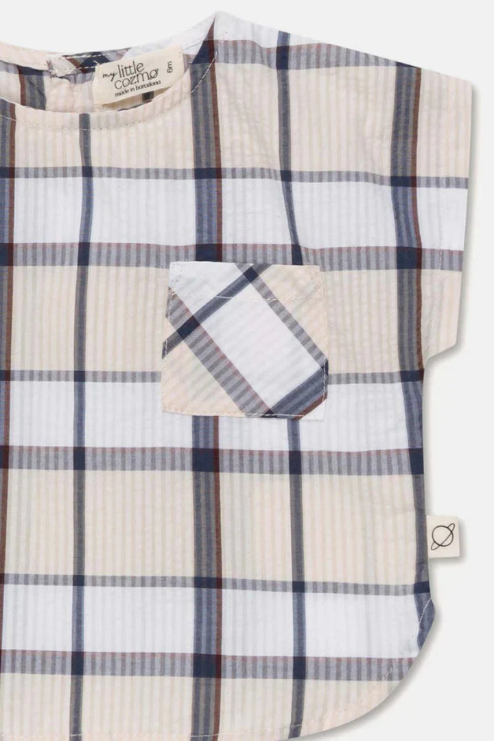 Plaid seersucker baby top - Unique - Shirt