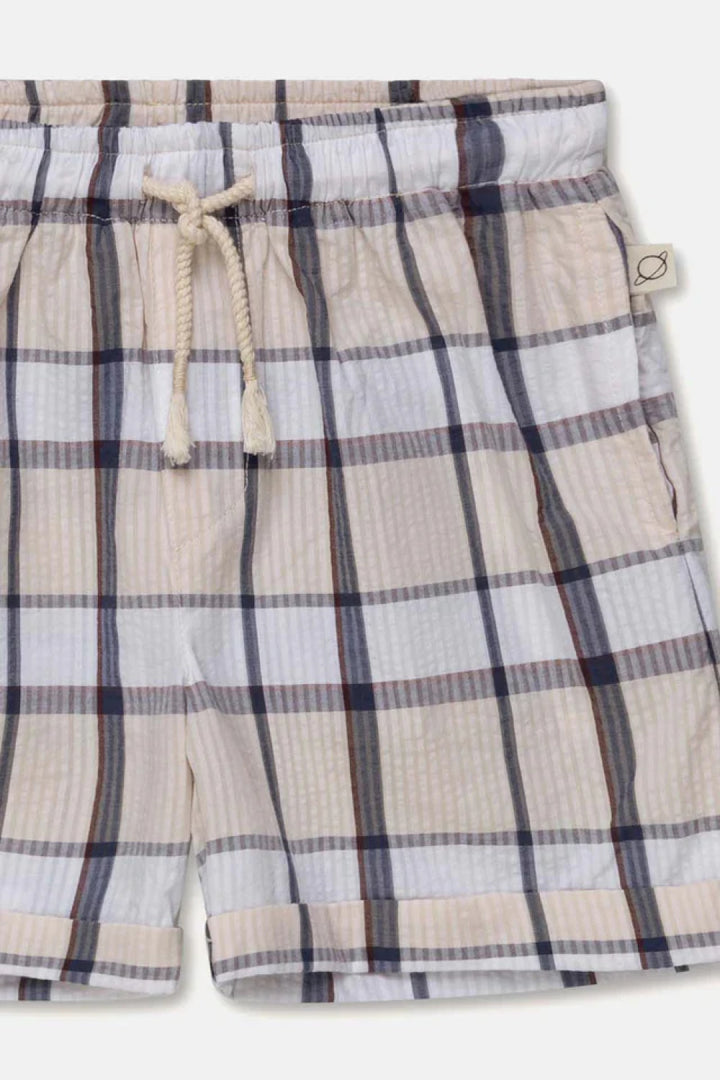 Plaid seersucker bermuda shorts - Unique - Bermuda Short