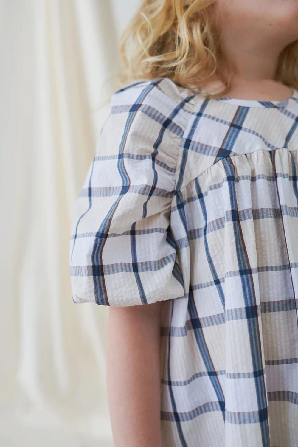 Plaid seersucker dress - Unique - Dresses