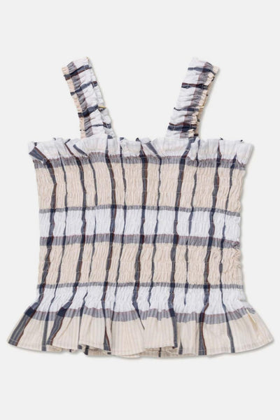Plaid seersucker top - Unique - 6Y - Tank Top