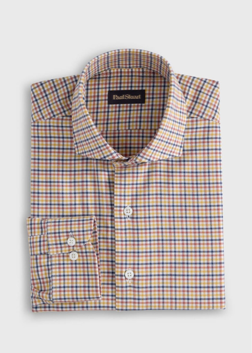 Plaid Sport Shirt - Navy/Gold - Collared Shirt