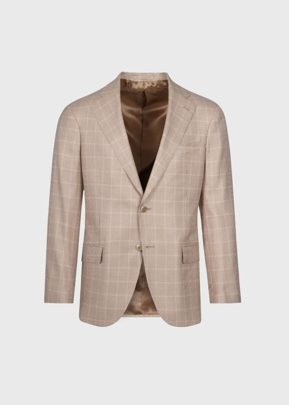 Plaid Summer Jacket - Tan - 44 - Blazer