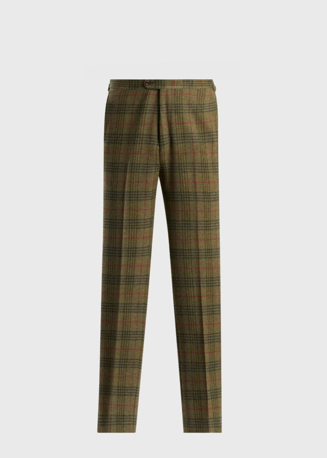 Plaid Two Button Suit - Olive - Suit