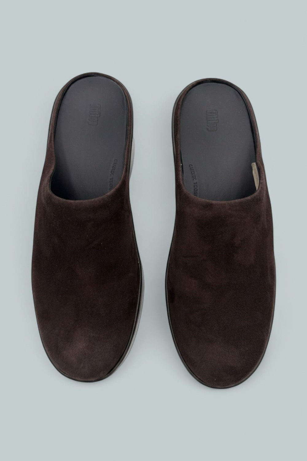Platfforms Suede Heeled Mules - Chocolate Brown - 10 - Mules