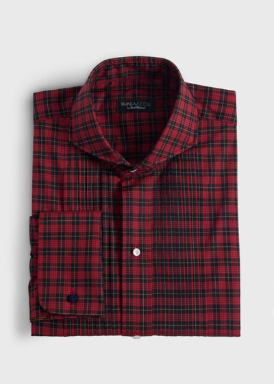 Pleated Front Formal Shirt - Red - Dress Shirt