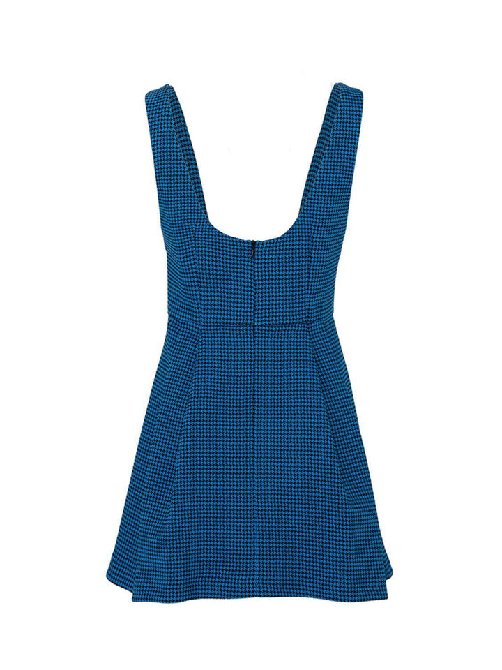Pleated Mini Dress - Blue - Dresses