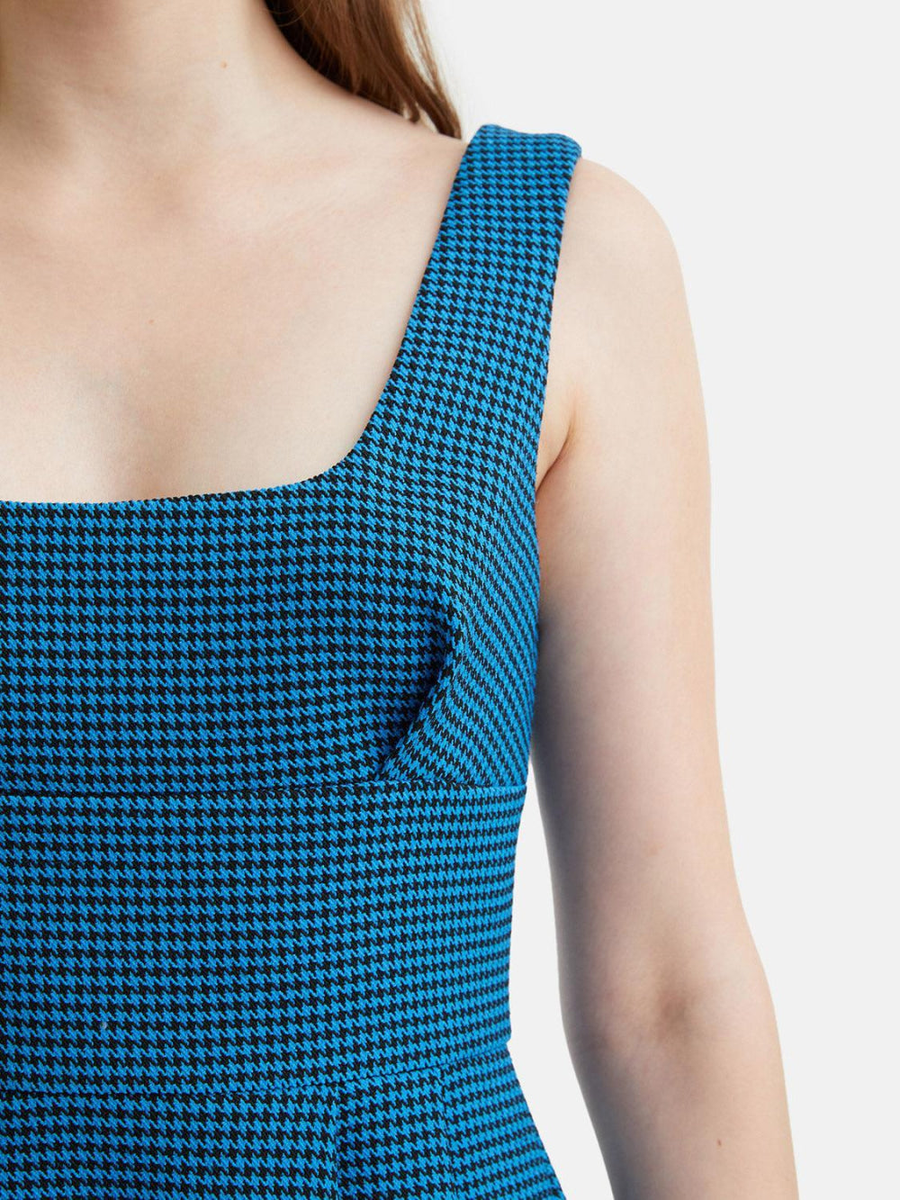Pleated Mini Dress - Blue - Dresses
