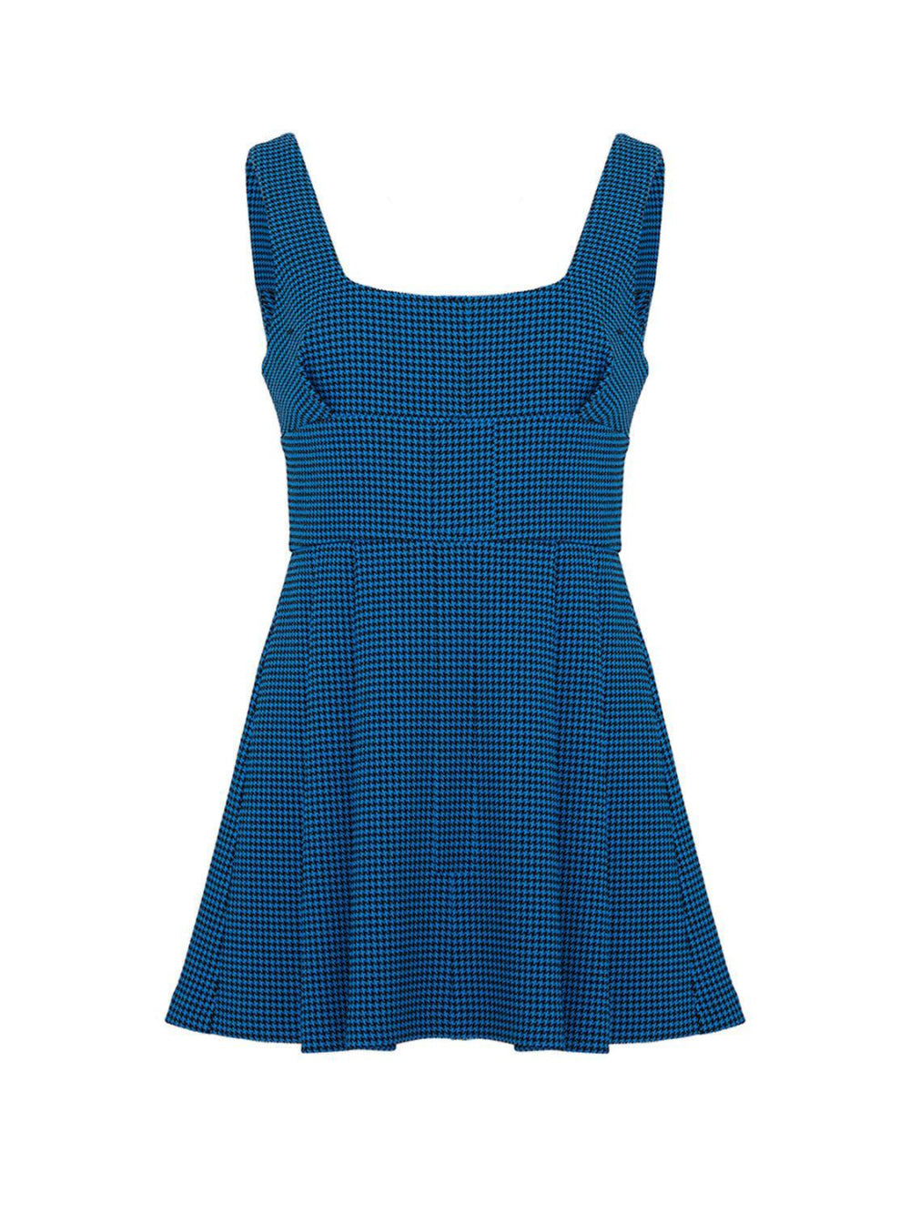 Pleated Mini Dress - Blue - Dresses