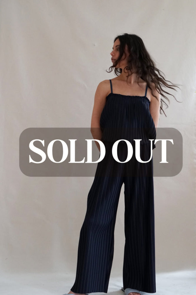 Pleated Sadie Camisole - Navy - Camisole