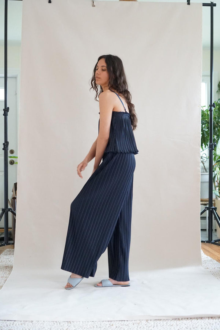 Pleated Sadie Camisole - Navy - Camisole