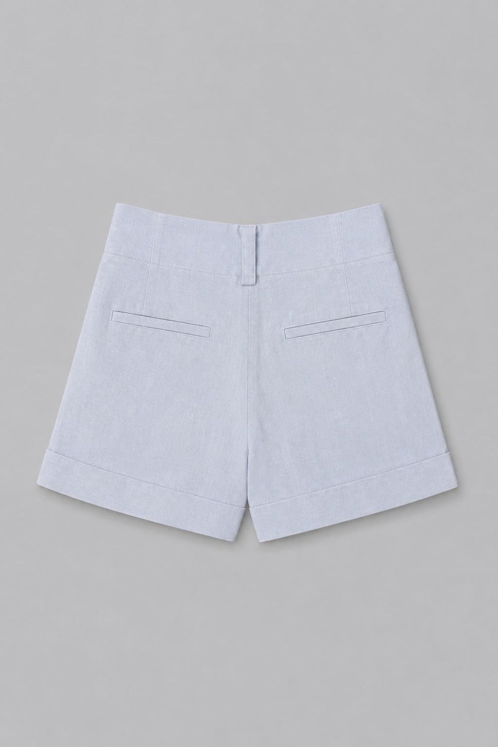 Pleated Shorts - Blue - Shorts