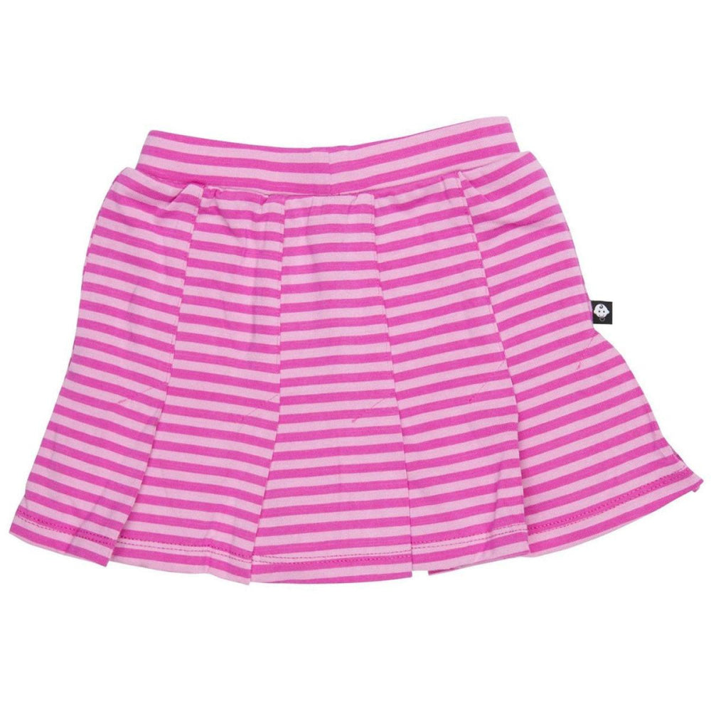 Pleated Skort - Dark Pink Stripe - Skort