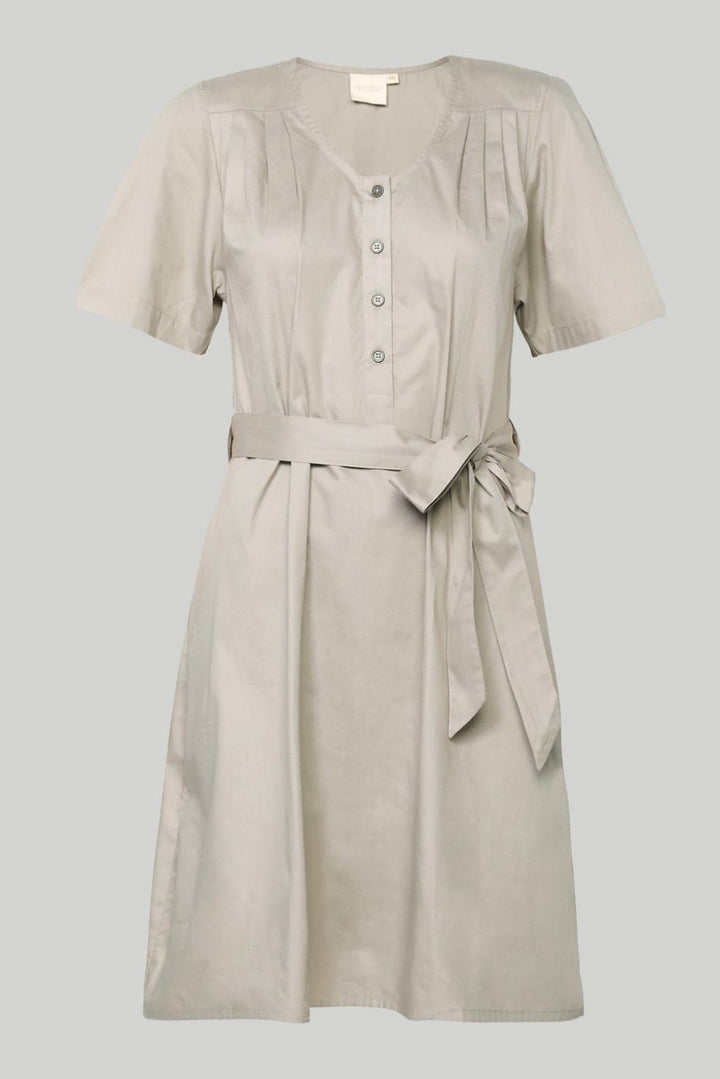 Pleated Tent Dress - Poplin Ecru - Dresses