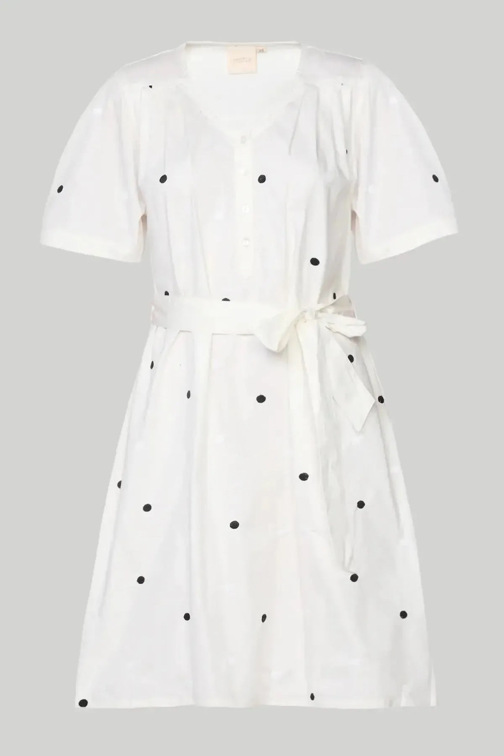 Pleated Tent Dress - Shell Off-White - Dresses