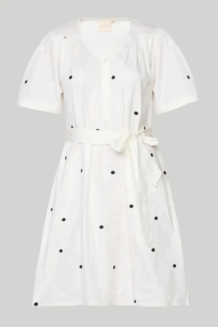 Pleated Tent Dress - Shell Off-White - Dresses