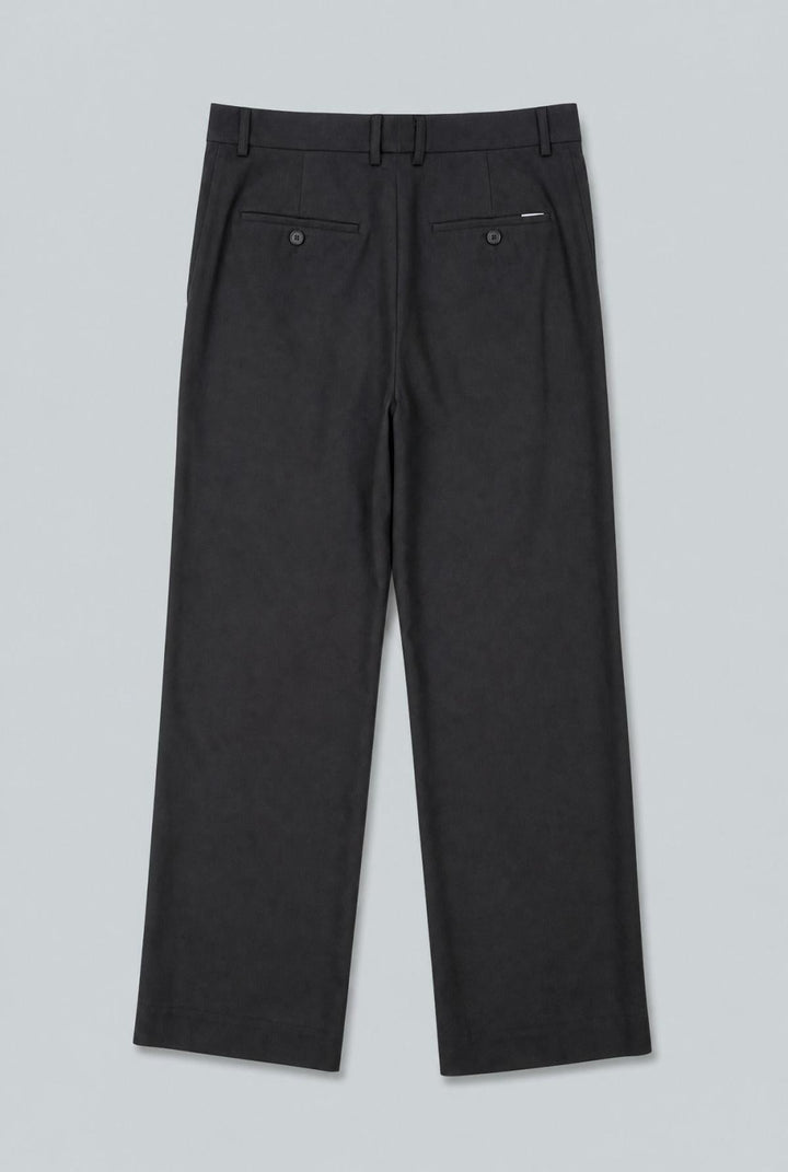 Pleated Wide Trousers - Black - Trouser