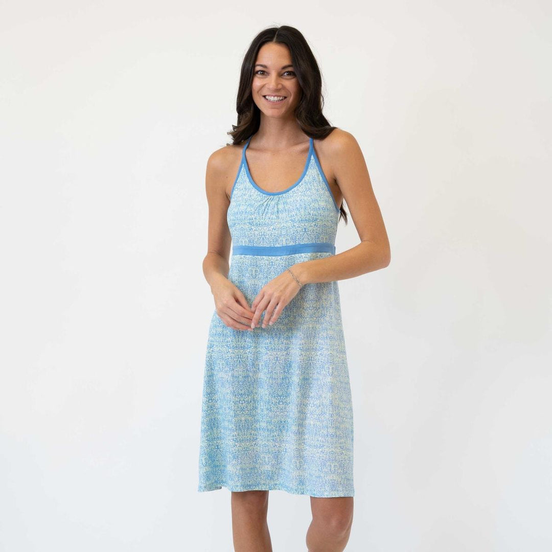 Strappy Sundress In Blue Sea - Blue Sea