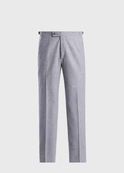 Wool Flannel Trouser - Light Grey