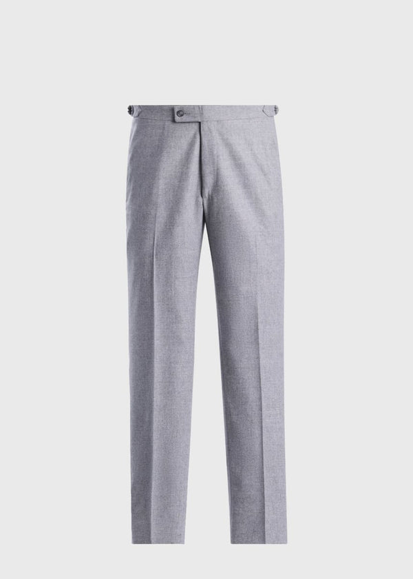 Wool Flannel Trouser - Light Grey