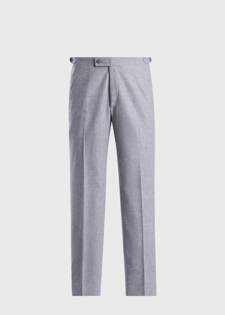 Wool Flannel Trouser - Light Grey