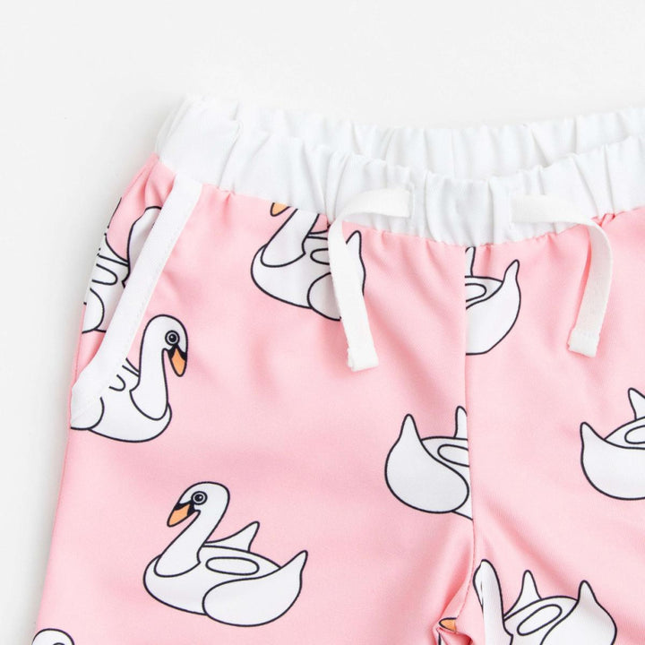 Pocket Swim Trunks - Swan Floatie - Swim Trunk