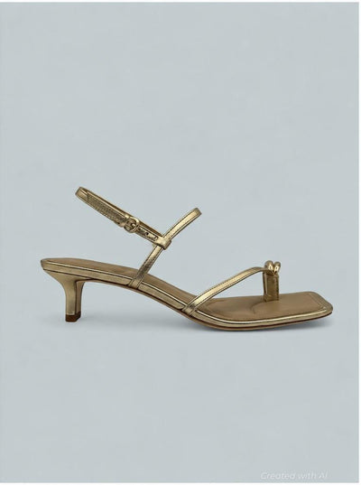 Polli Kitten Heel Sandals - Champagne - Sandals