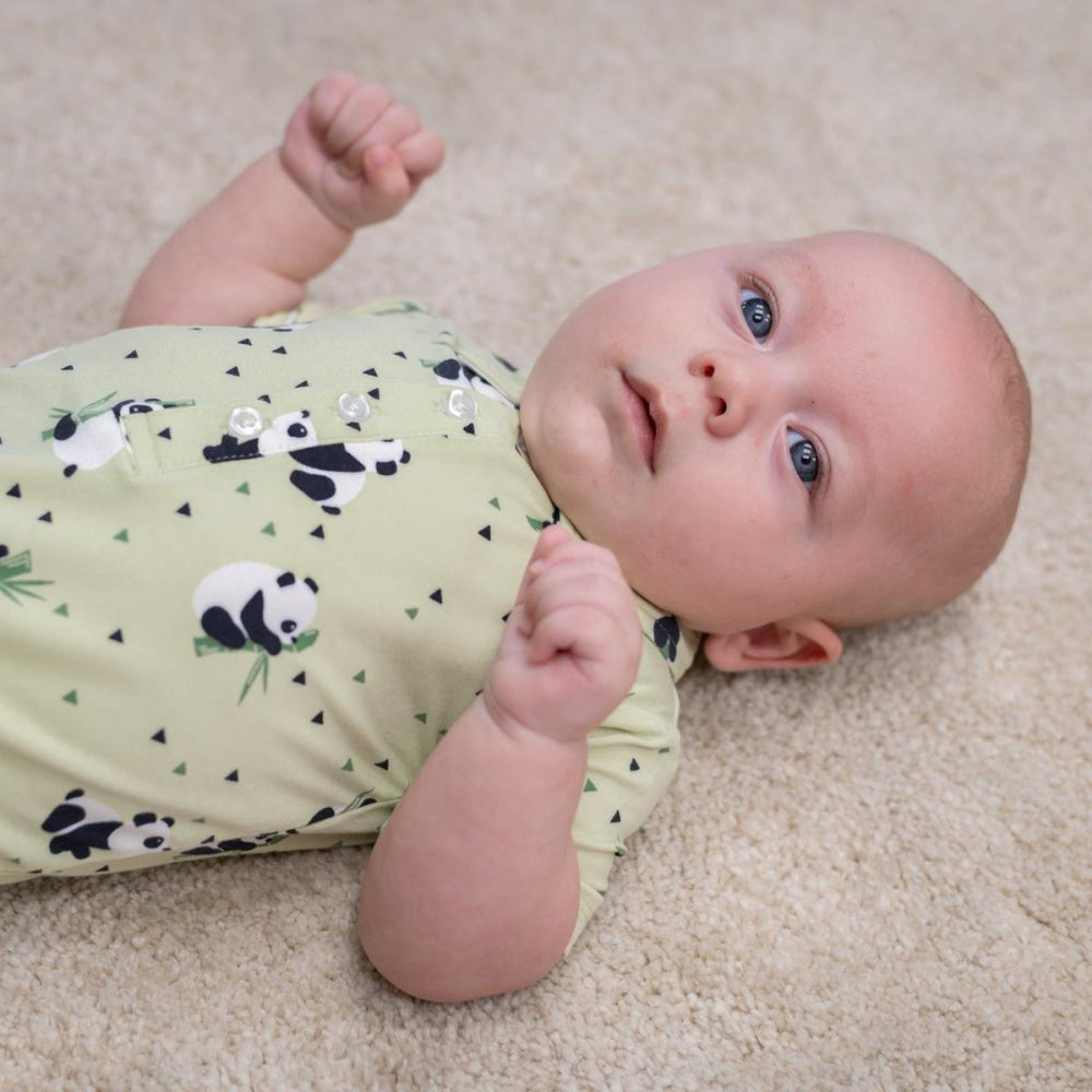 Polo Romper - Panda Mint - Romper