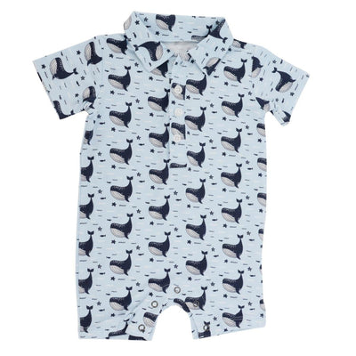 Polo Romper - Whale - Romper