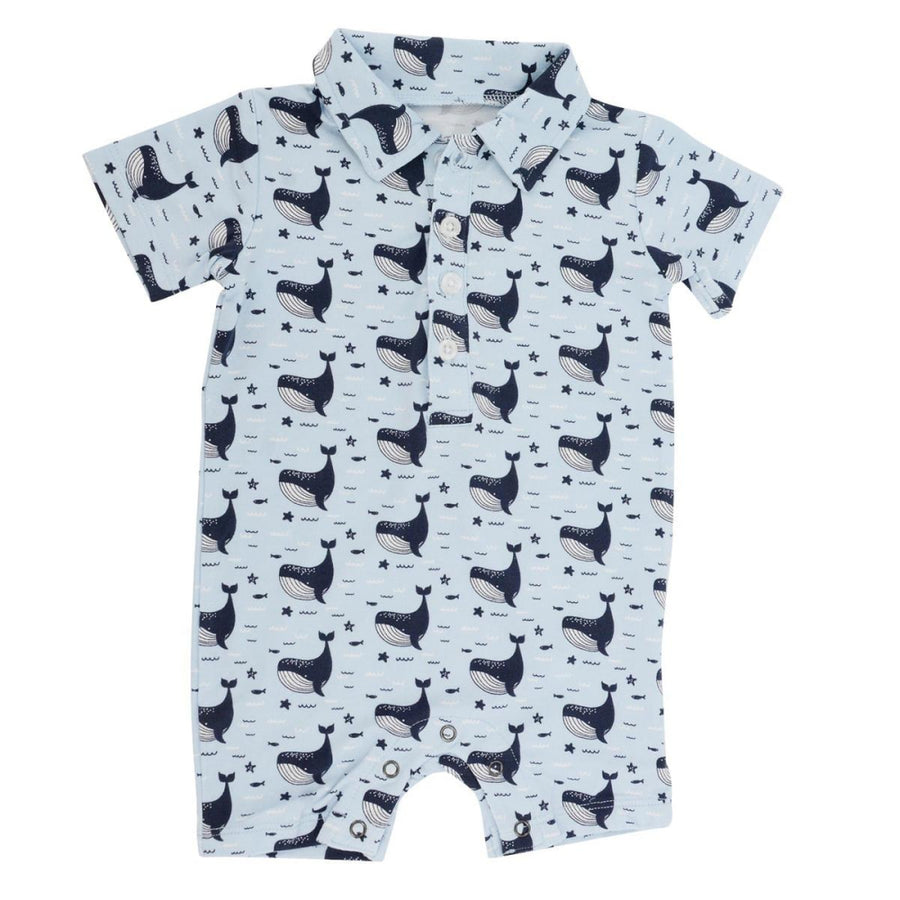 Polo Romper - Whale - Romper