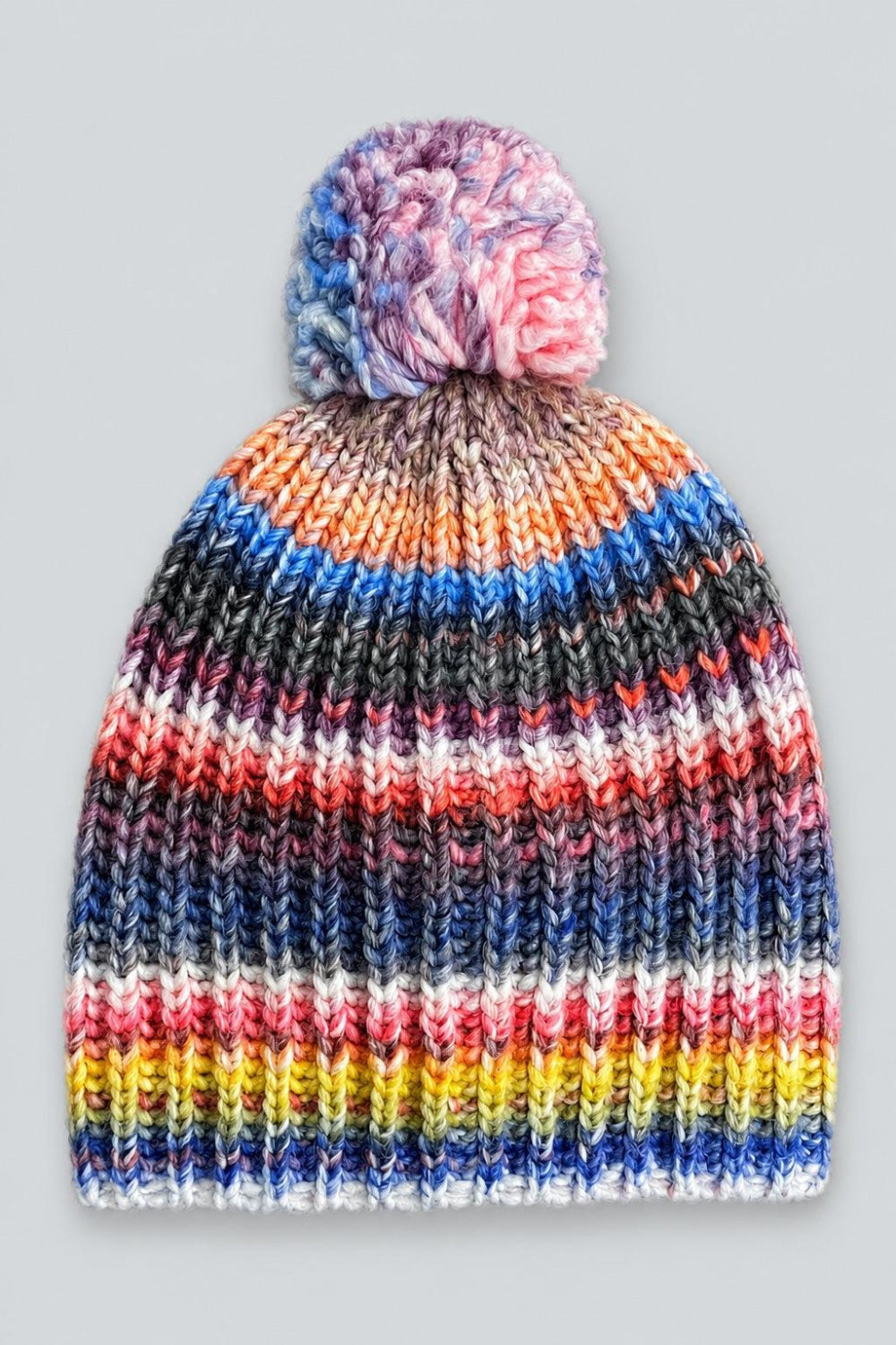 Pom Pom Beanie - Rainbow/Multi - OS - Hat