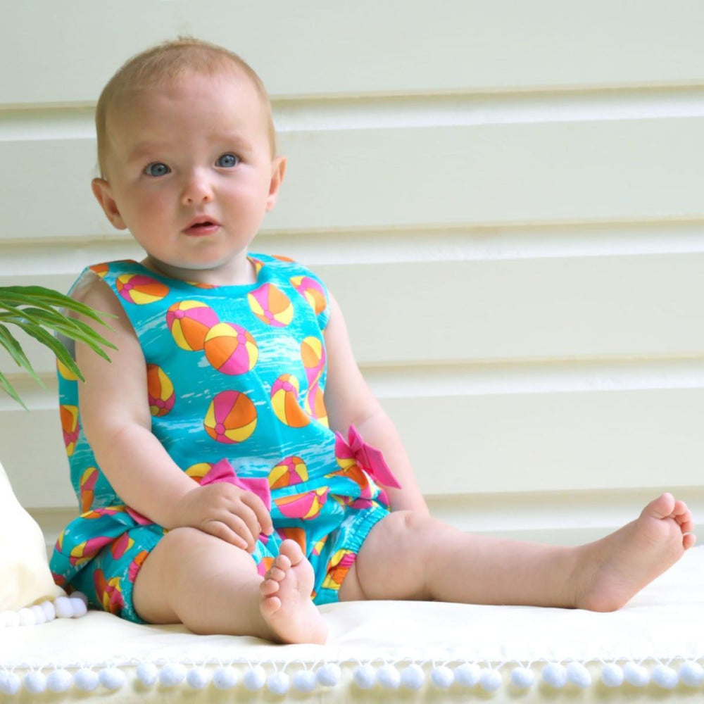 Pool Play Bow Playsuit - Romper
