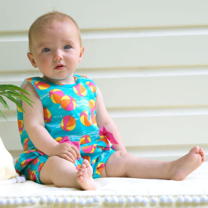 Pool Play Bow Playsuit - Romper