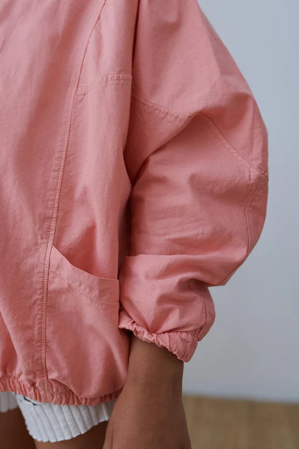 Poplin bomber jacket - Coral - Jacket