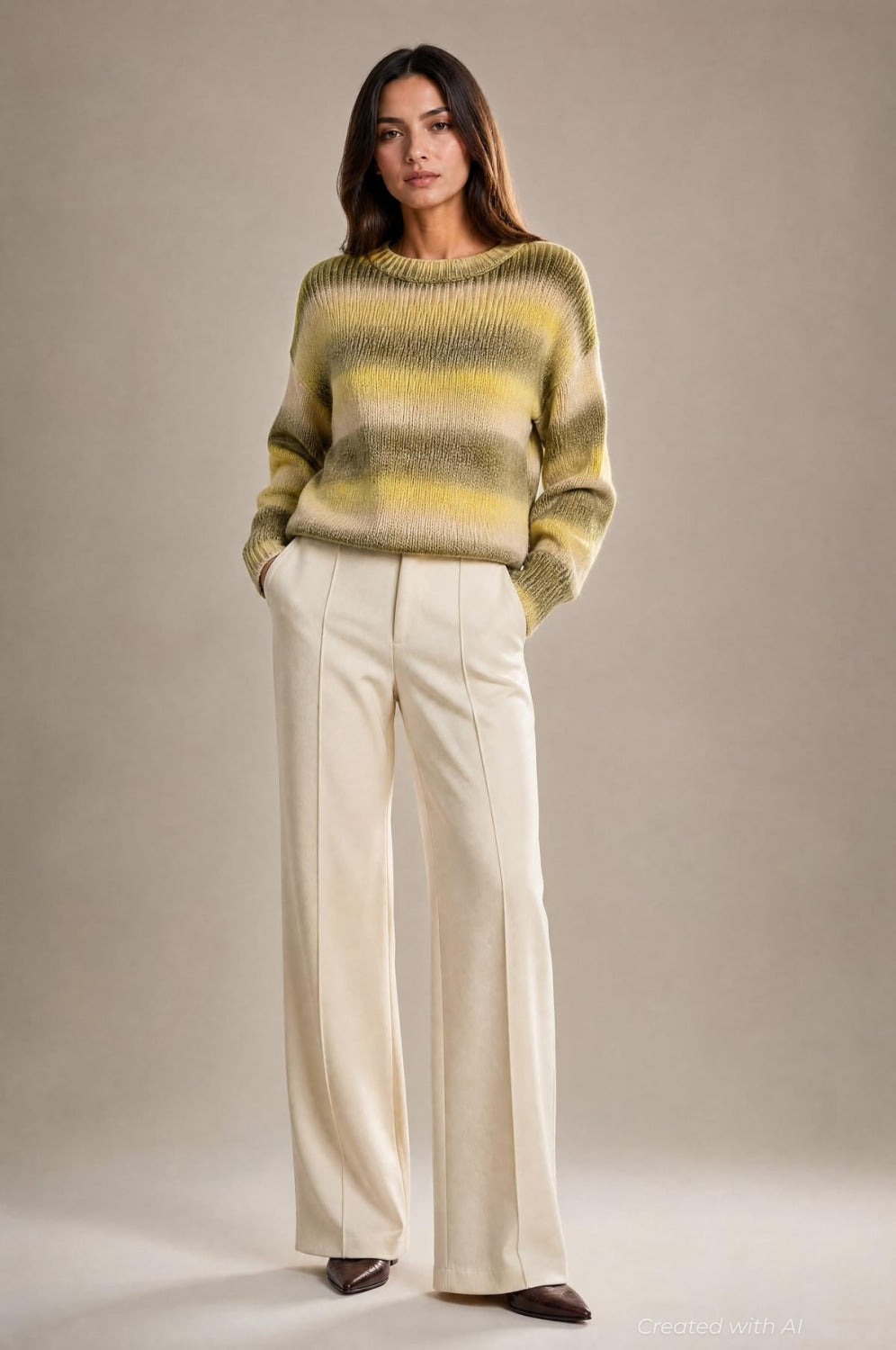 Poppy Ombre Sweater - Yellow - Sweater