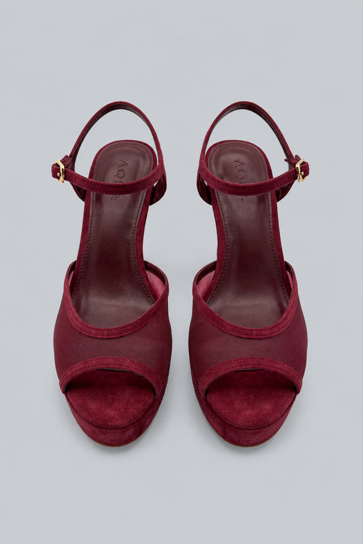 Poppy Platform Sandals - Bordeaux - 7.5 - Loafers