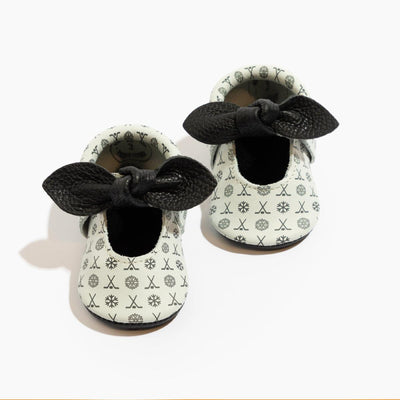 Power Play Knotted Bow Baby Shoe - ’Flats - Baby Kids Adult All’