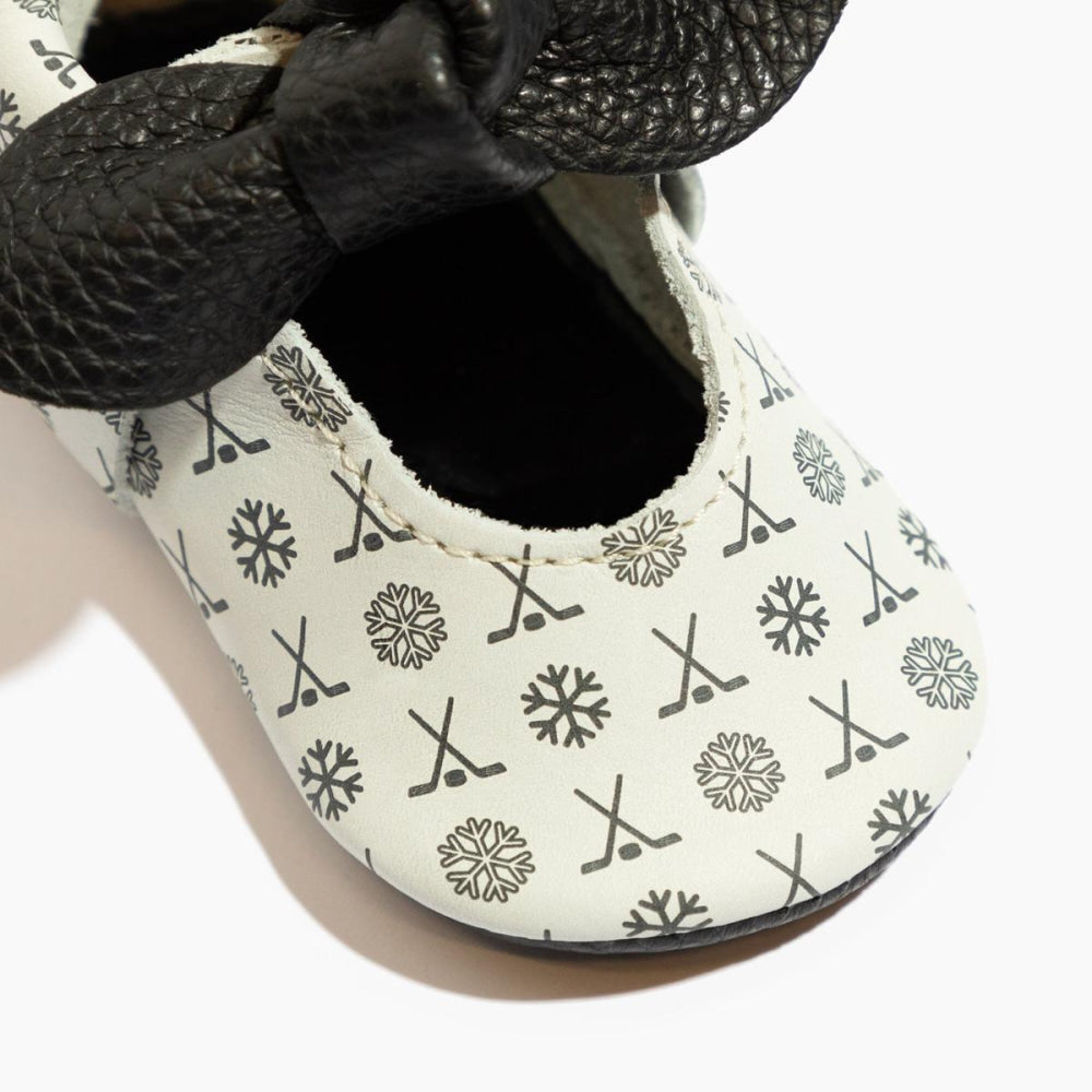 Power Play Knotted Bow Baby Shoe - ’Flats - Baby Kids Adult All’