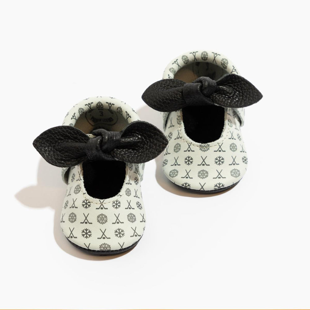 Power Play Knotted Bow Baby Shoe - ’Flats - Baby Kids Adult All’