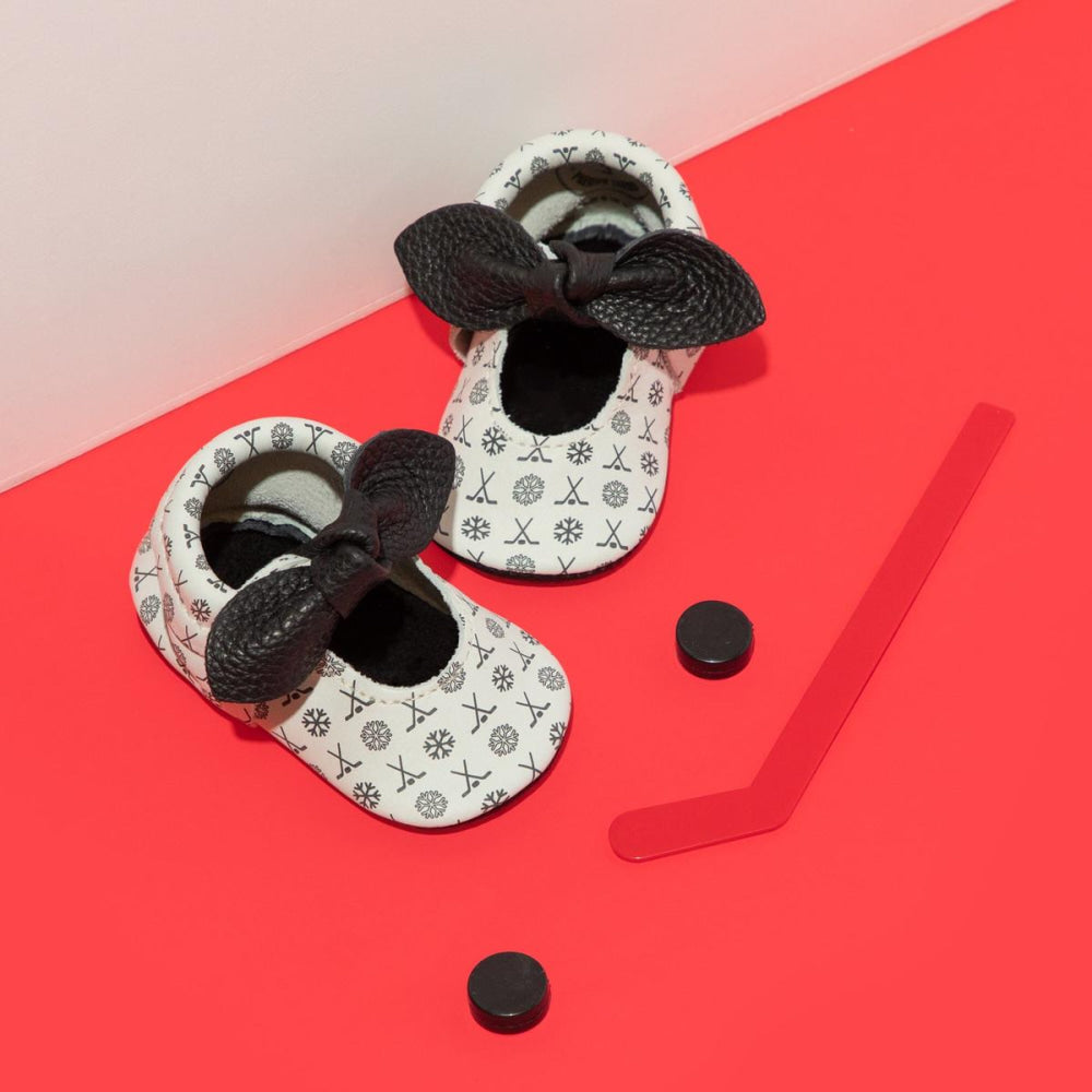 Power Play Knotted Bow Baby Shoe - ’Flats - Baby Kids Adult All’
