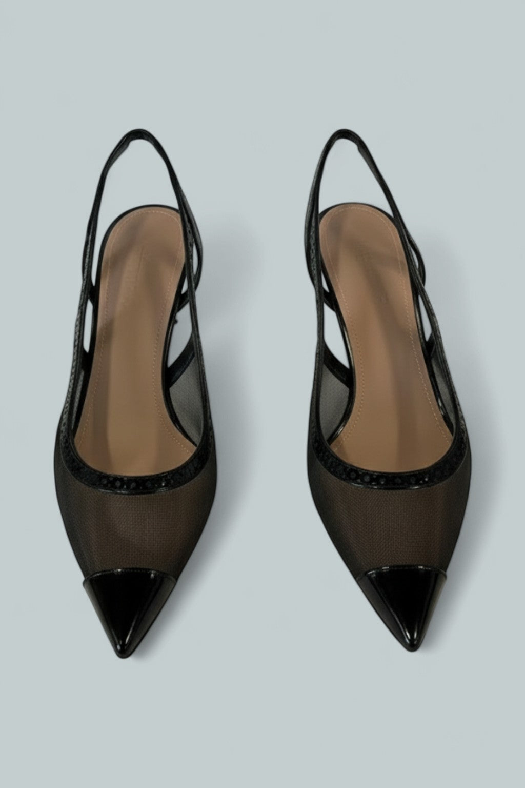 Women's Aubrey Pointed Slingback Pumps - Black/Black